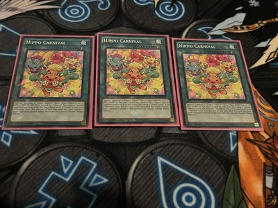 Yugioh 3x Hippo Carnival  Shatterfoil Rare 1st Edition-image