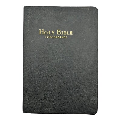 Vintage Holy Bible w Concordance Revised Standard Black Leather World Publishing-image