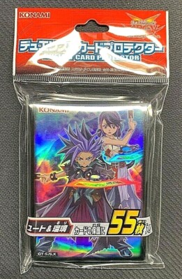 Yugioh Official Card Protector Yuto & Lulu Obsidian 55 Sleeve Japan NEW ARC-V-image