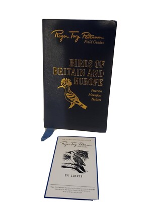 Birds of Britain and Europe-Easton Press  Peterson Field guide 1985 leather-image
