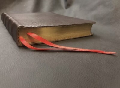 NASB wide margin Bible brown Leather New American Standard NO stamping 1995 Text-image