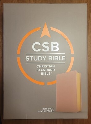 CSB Study Bible, Rose Gold LeatherTouch - CSB Bibles by Holman *NEW* Beautiful🤎-image