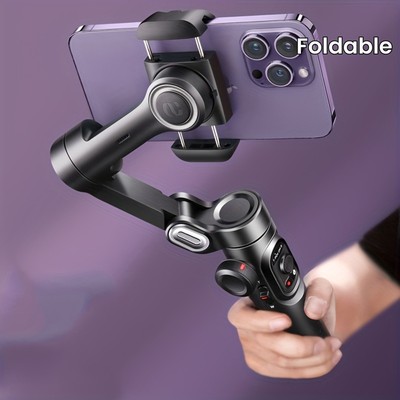 AOCHUAN XE 3-Axis Foldable Gimbal Stabilizer for IPhone, Xiaomi, Samsung Vlogs-image