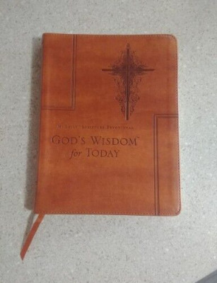 God's Wisdom for Today: My Daily Scripture Devotional Faux Leather  Signed-image