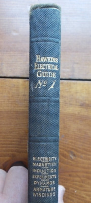 HAWKINS ELECTRICAL GUIDE #1- Q & A & Illustrations- copyright 1917- Printed 1917-image
