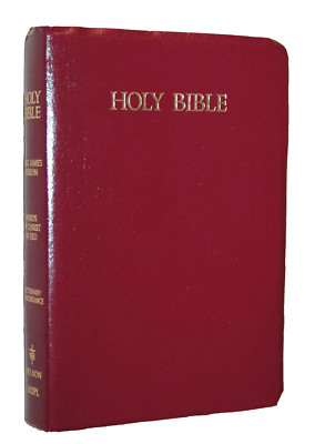 Holy Bible King James Version Words of Christ in Red Dictionary Concordance 1984-image