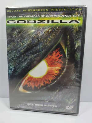 Godzilla (DVD, 1998) NEW, SEALED, Jean Reno, Hank Azaria, Harry Shearer -image