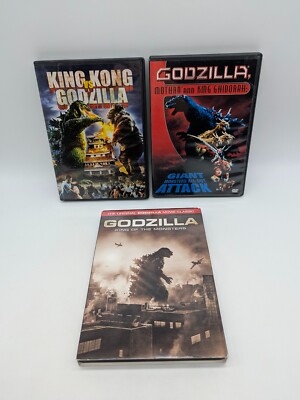 Bundle of 3 Vintage 1966 Onward Godzilla DVDs (King Kong, Mothra, King Ghidorah)-image