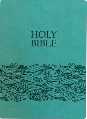 Kjver Holy Bible, Wave Design, Large Print, Coastal Blue Ultrasoft: (King James -image