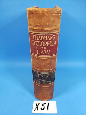 Law Book Estate Settlement Barrister Cyclopedia Vol Vll Wills Cases Legal-image