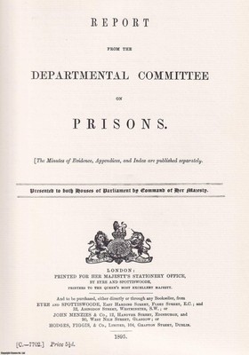 CRIME AND PUNISHMENT, PRISONS, 1895-98. REPORT ON PRISONS WITH MINUTES OF EVIDEN-image