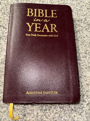 Bible in a Year: Leather Bound by Augustine Institute Revised Standard Version-image