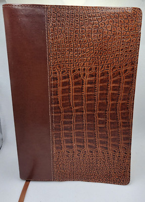 NIV Life Application Study BIBLE 2004 Alligator Tan European Leather Zondervan-image