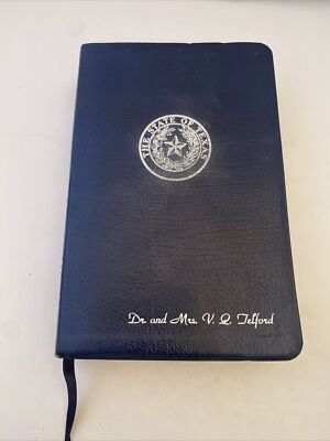 Holy Bible: New International Version Blue Leather Red Letter State Of Texas-image