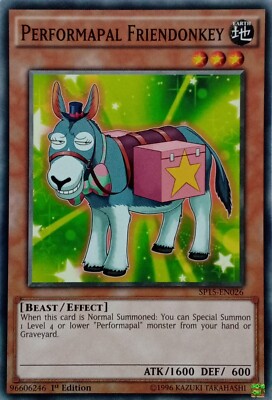 SP15-EN026 PERFORMAPAL FRIENDONKEY COMMON 1ST EDITION YuGiOh CARD-image