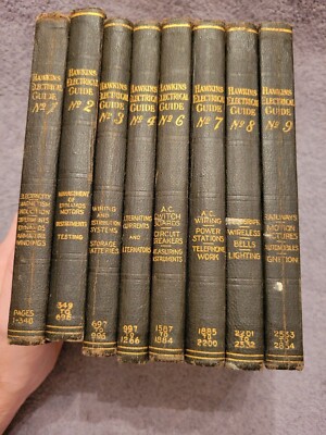 1927 AUDELS Hawkins Electrical Guide vol 1, 2, 3, 4, 6, 7, 8 and 9-image