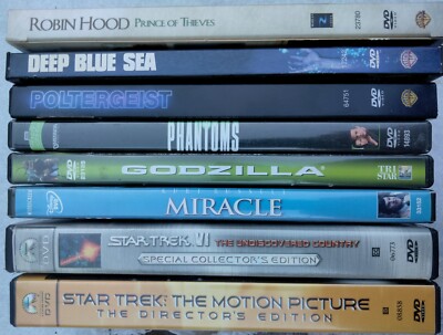 Action DVD #1 lot Star Trek Godzilla Poltergeist-image