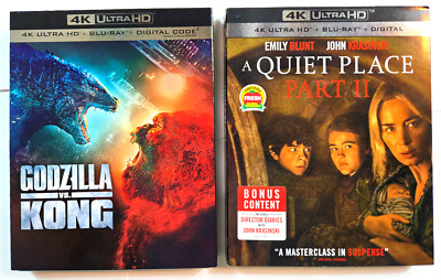 Godzilla Vs. Kong 4K+Slip Cover / A Quiet Place Part II 4K+Blu-ray+Slip Cover-image