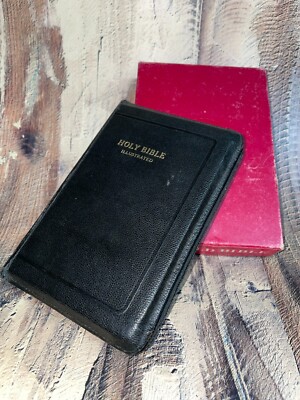 HOLY BIBLE KJV Leather Red Letter Edition Concordance World Publishing Zipper-image