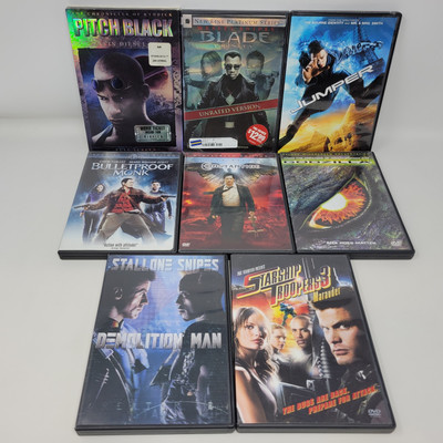 Blade Godzilla DVD Action Movie Lot Pitch Black Jumper Demolition Man Snipes 27-image