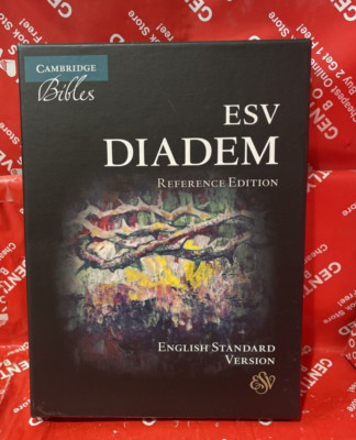 ESV Diadem Reference Edition Black Calfskin Leather, Red-letter Text, ES545:XRE-image