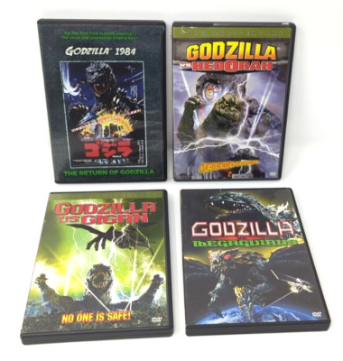 Vtg Classic Godzilla DVD Lot Godzilla 1984, Gigan, Hedorah, Megaguirds - Monster-image