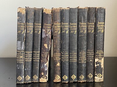 Hawkins Electrical Guide Complete Set of 10 Books #1 through #10 1914, 1915, 191-image