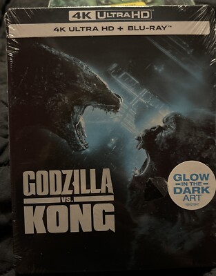 Godzilla vs Kong Glow in the Dark Steelbook (4K UHD+Blu-Ray+Sleeve) Sealed-image