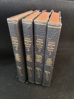 AUDELS Carpenters and Builders Guide Complete Volumes 1-4 Printed 1943-image