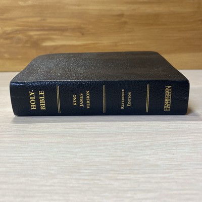 Holy Bible KJV Reference Edition Hendrickson Bonded Leather Black Gold 6 Inch -image
