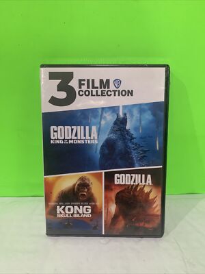 Godzilla 2014 Kong: Skull Island Godzilla: King of the Monsters 3 Films DVD New-image