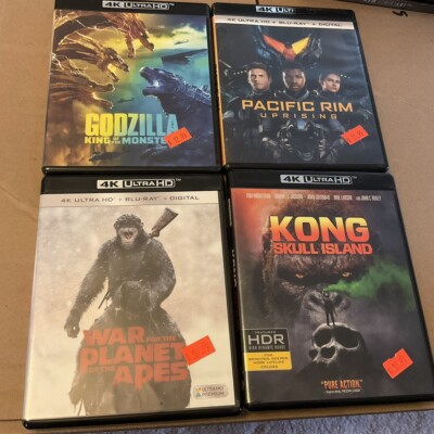 GODZILLA KING OF THE MONSTERS 4K ULTRA HD & BLU RAY LOT , KONG , APES , PACIFIC-image
