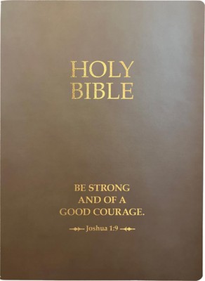 KJV Holy Bible, Be Strong and Courageous Life Verse Edition, Large Print, Coffee-image