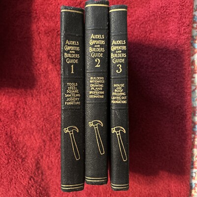 Audels Carpenters and Builders Guide 3 Volumes 1-3 1937 Re Prints-image