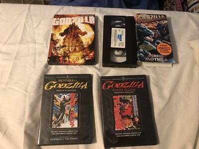 Lot Of 4 GODZILLA & MOTHRA DVD Battle for Earth Raids Again King Of Monsters VHS-image