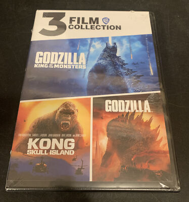 GODZILLA - GODZILLA KOTM - KONG SKULL ISLAND (3 Film Collection) DVD Brand New!-image