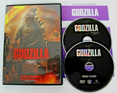 GODZILLA 2 Disc Set (Includes Bonus Disc) DVD Bilingual 2014 Discs are Like New -image