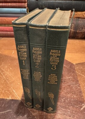 Audels Plumbers and Steam Fitters Guides 1, 2, & 3 1925 Ed. 1944-1948 Reprints-image