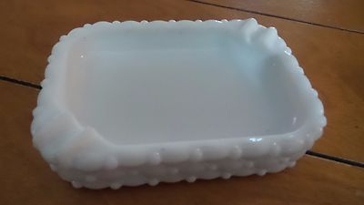 Fenton or Westmoreland Milk Glass Ashtray-image
