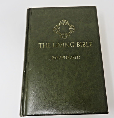 Vintage The Living Bible Paraphrased, 1972 Tyndale Padded Hardcover holy bible-image