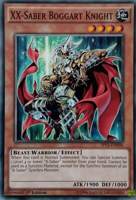 SP15-EN006 XX-SABER BOGGART KNIGHT COMMON 1ST EDITION YuGiOh CARD-image