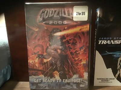 5 DVDs. Godzilla 2000. Transporter 3. In Time. Splice. After Sunset.-image