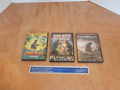 3 GODZILLA DVDs, KING KONG VS GODZILLA, GODZILLA'S REVENGE, KING OF THE MONSTERS-image