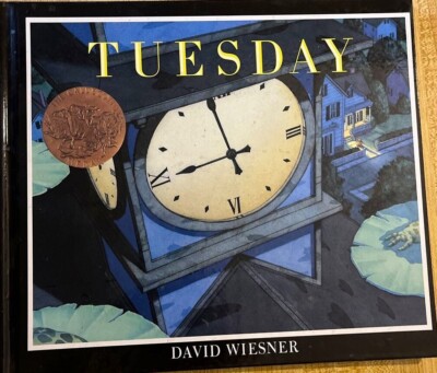 TUESDAY by Wiesner, CALDECOTT WINNER 1991 HC TEACHER ED., DJ, BRAND NEW, MINT-image