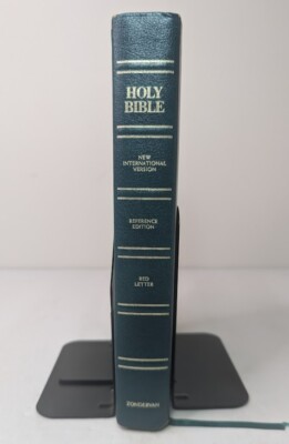 Holy Bible New Int'l Version Reference Edition Red Letter 1988 Zondervan Teal Gr-image