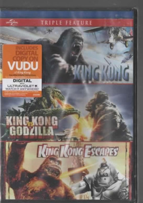 KING KONG/VS GODZILLA/ESCAPES DVD BRAND NEW SEALED-image