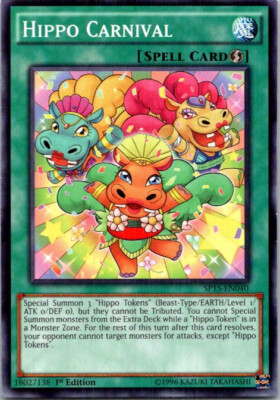 Hippo Carnival SP15-EN040 Yu-Gi-Oh! Light Play 1st Edition-image