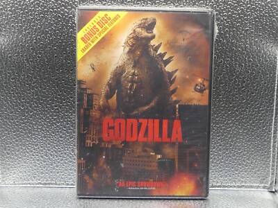 Godzilla DVD + Bonus Disc New Factory Sealed  *Front & Back Cover Art Damaged*-image