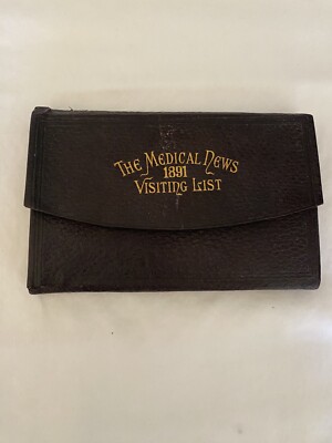 The Medical News 1891 Visiting List, Authentic 1891 MD Pt Log-image