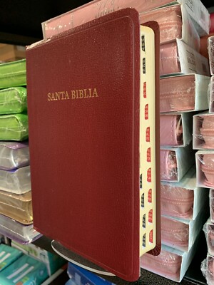  Biblia Letra Grande reina v.l1960 Tamaño Manual, Borgoña Imitació Piel indice-image